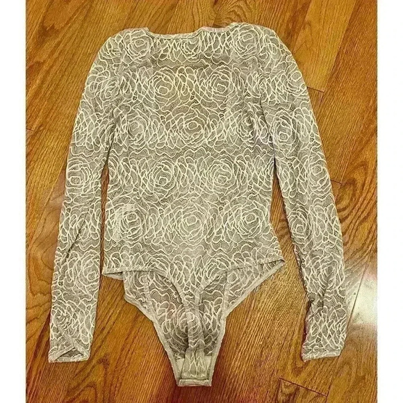 Free People In My Head Sheer Lace Purple Bodysuit Small Fairy Whimsigoth - Picture 6 of 6